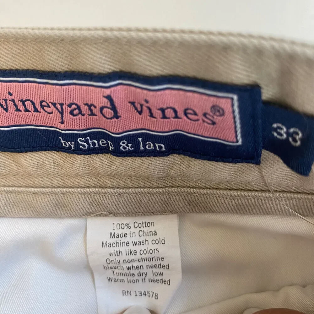 Vineyard Vines Size 33 Khaki Twill Club Chino Shorts